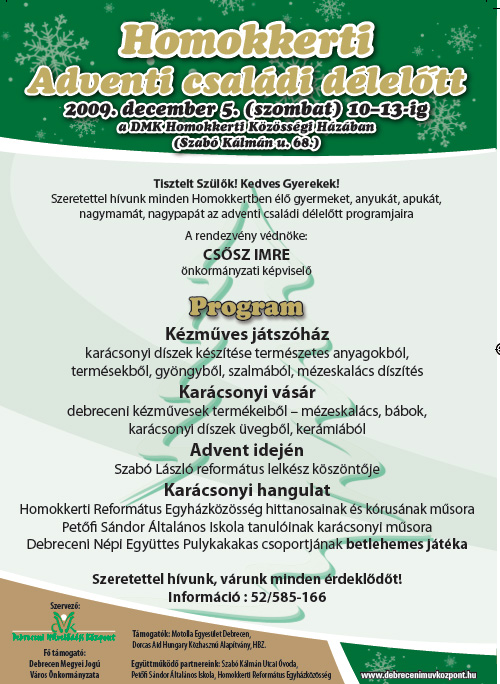 Homokkerti Adventi Családi Délelőtt