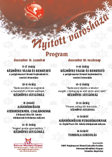 Nyitott Városháza programok Debercenben Nyitott Városháza program Debercenben