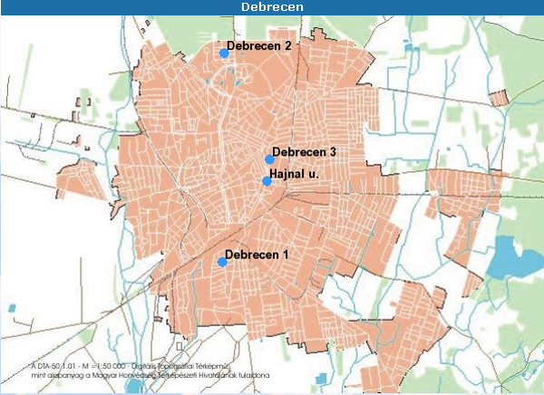 Debreceni mérőállomások Debrecen