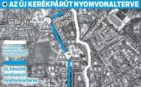 Új kerékpárutak Debrecenben 90 millióból