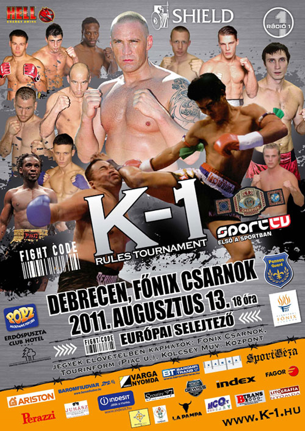 A K-1 Fight Code 105 kilogrammos európai selejtezőjében izomkolosszusok osztják majd a pofonokat augusztus 13-án, szombaton 18:30-tól a debreceni Főnix csarnokban. K-1