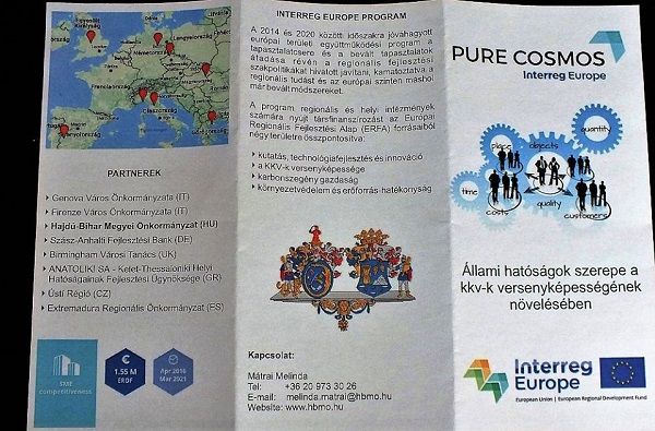 PURE COSMOS Interreg Europe projekt - forrás: Facebook