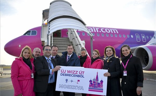 A WizzAir elindította a Debrecen-Moszkva járatát